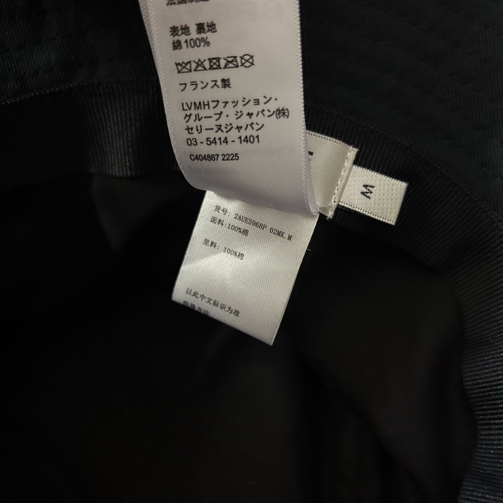 Celine black Hat with White BOB WITH TRIOMPHE PATCH IN COTTON GABARDINE - Picture 8 of 12
